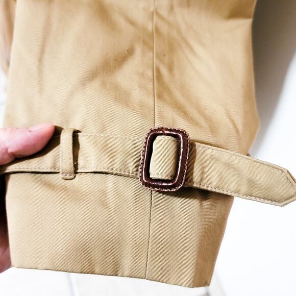 VINTAGE John Weitz size 44S double breasted removable lining belted trench coat - Picture 7 of 16